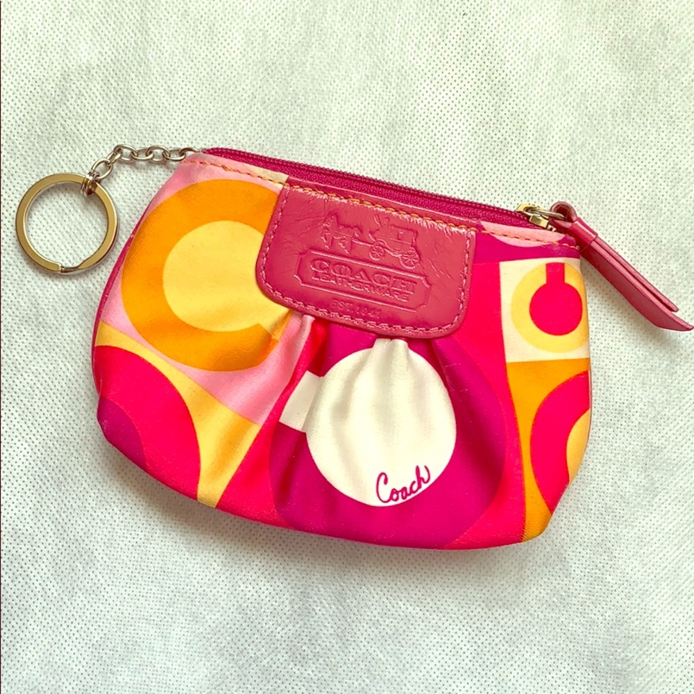 Colorful coach coin and card holder